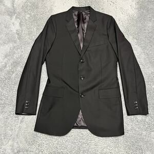 J. Crew Ludlow Blazer Mens 38R Black Slim Suit Jacket Wool Loro Piana **altered